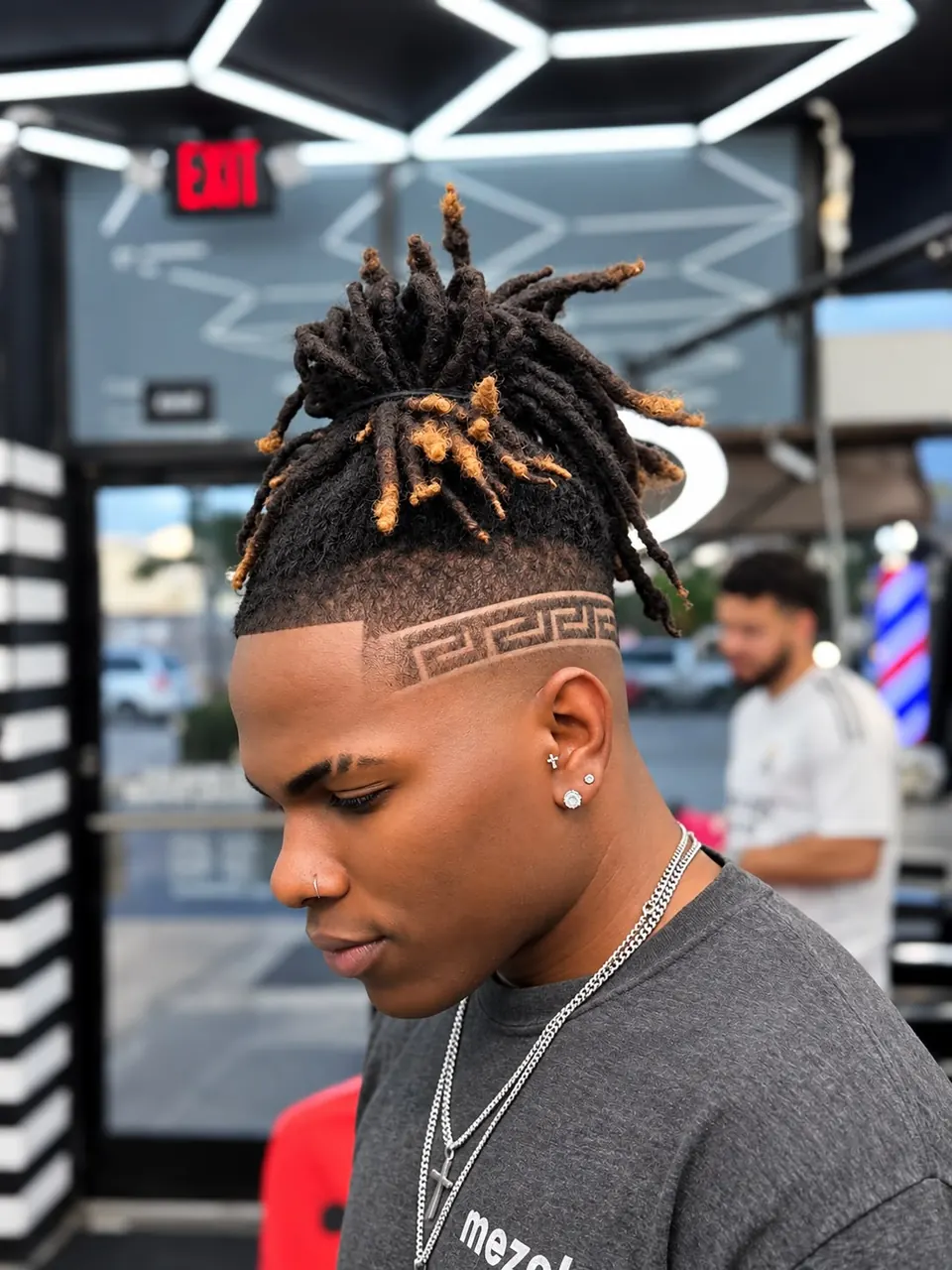 Twists with a shaved design